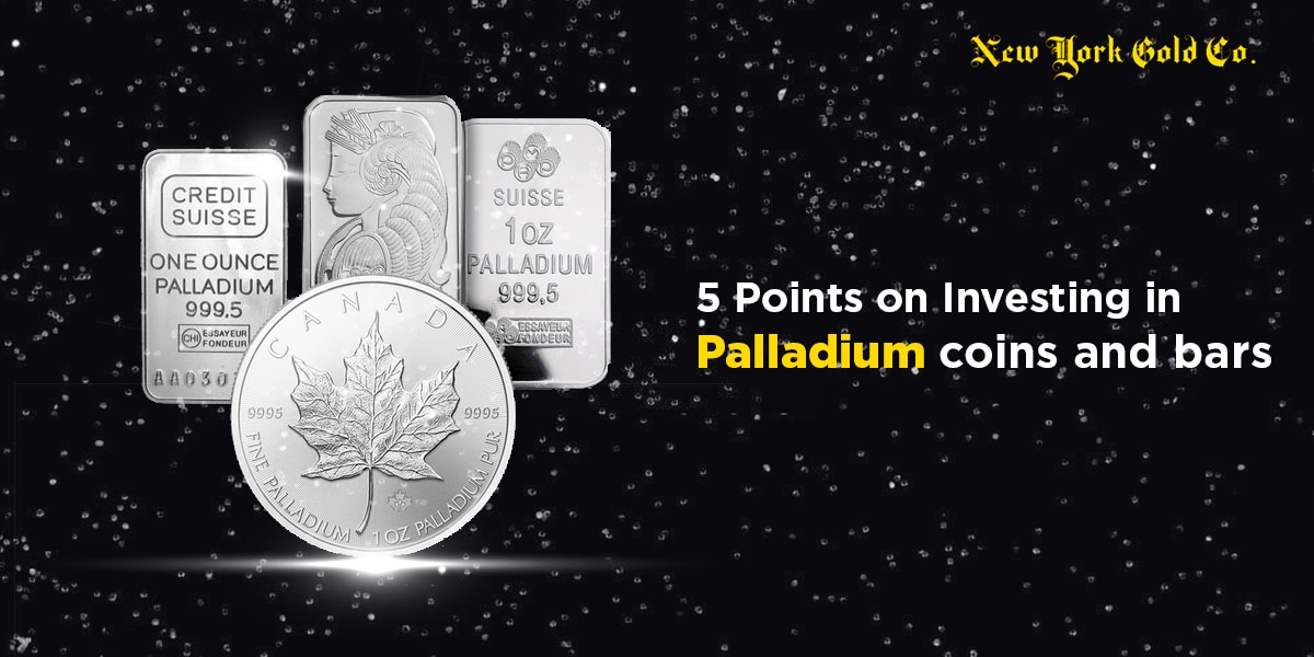 Palladium coins and bars