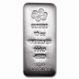 10 Oz Silver Cast Bar - PAMP Suisse (Serialized)