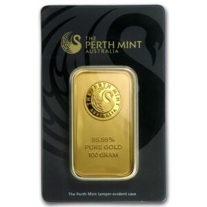 100 Gram Gold Bar - Perth Mint (In Assay)