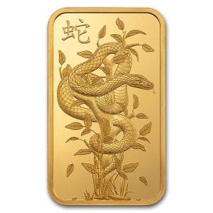 1 Oz Gold Bar - 2026 PAMP Lunar Legend Series White Snake (In Assay)